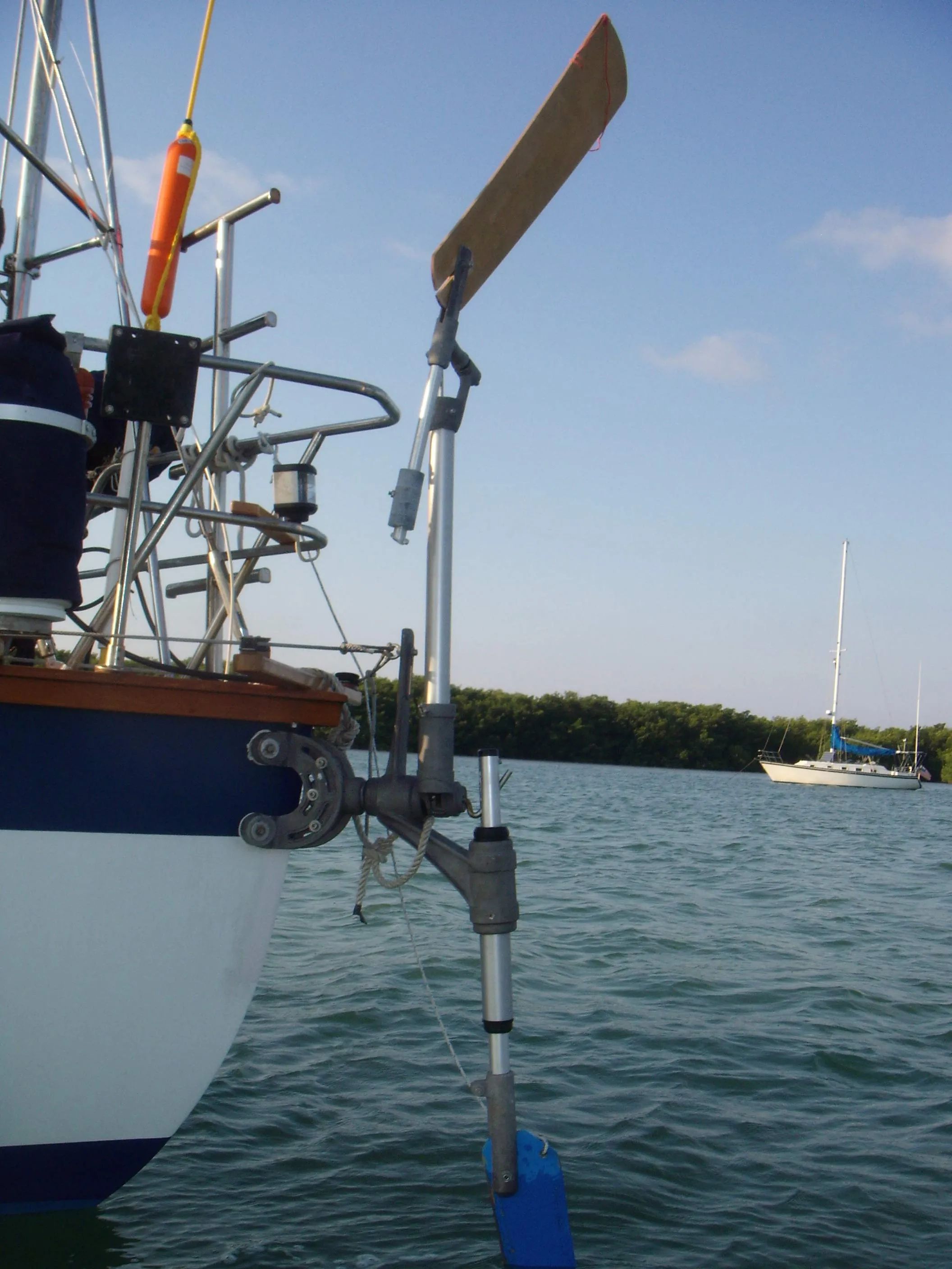 wind vane self steering catamaran